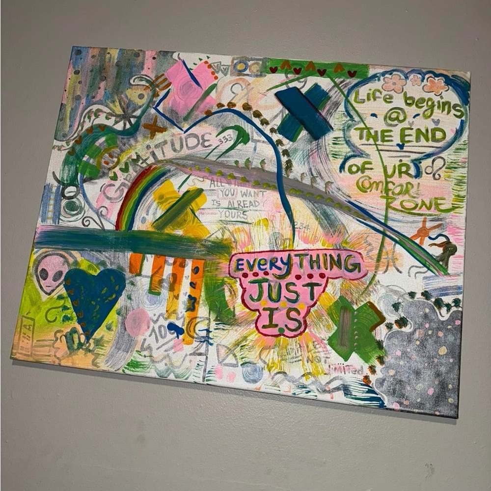 Vibrant Mixed Media Canvas Art